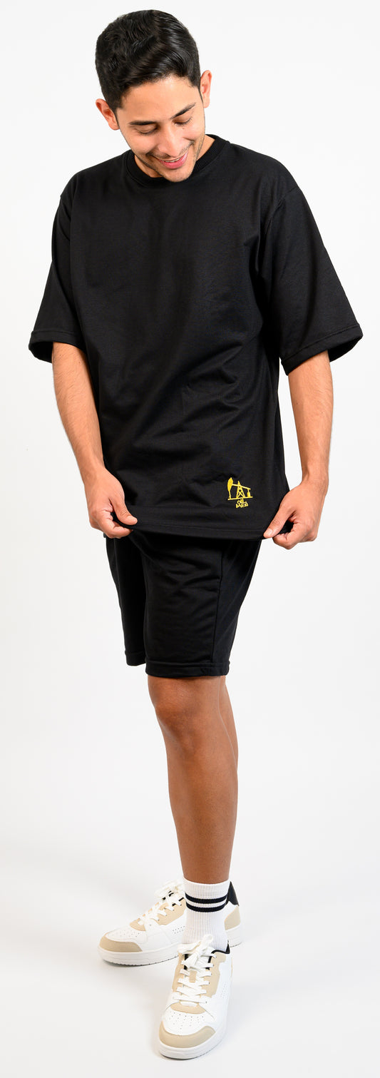 PANTALONETA OVERSIZE OIL MEN NEGRO