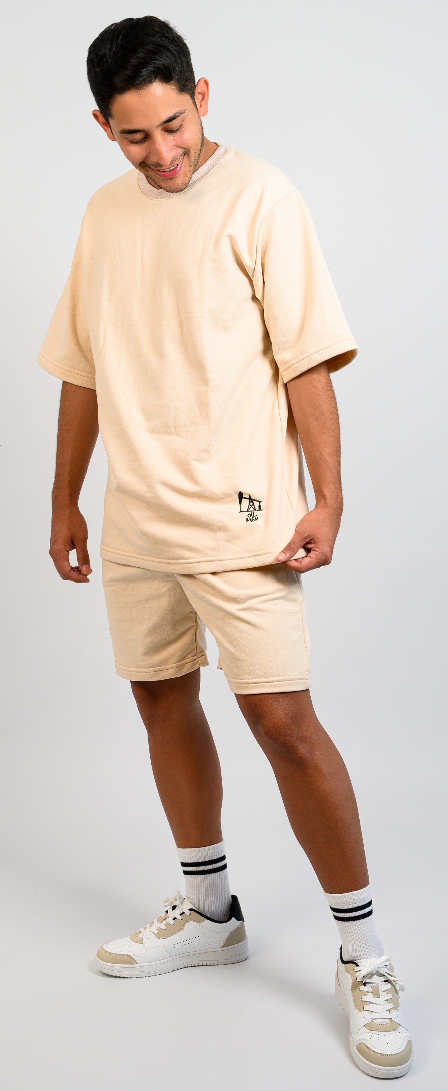 PANTALONETA OVERSIZE OIL MEN BEIGE