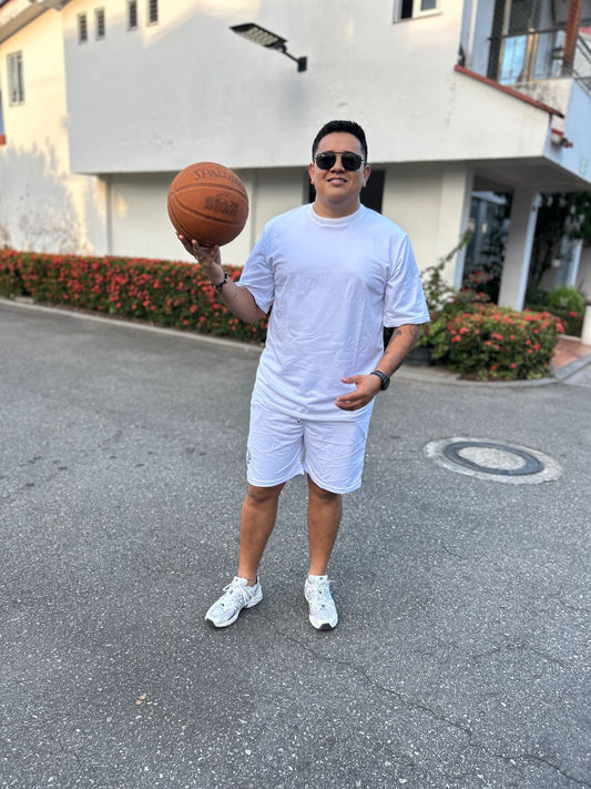 PANTALONETA OVERSIZE OIL MEN BLANCA