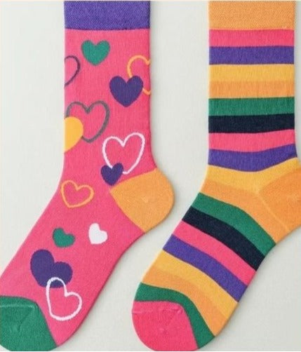 Medias Corazón Arcoíris